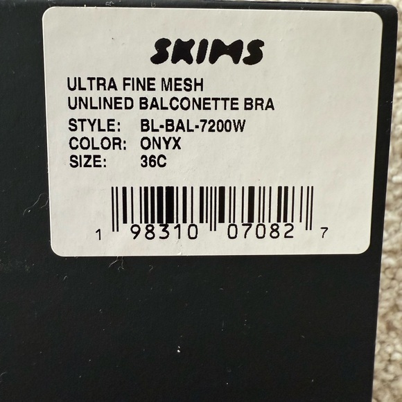 Skims x dolce and gabbana ultra fine mesh unlined balconette bra - Picture 2 of 4